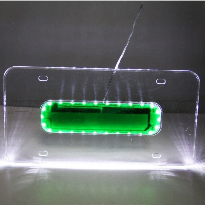 Universal Car LED Light Acrylic License Plate Fram