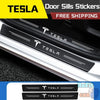 TESLA Carbon Car Door Sills Stickers( 4PCS )