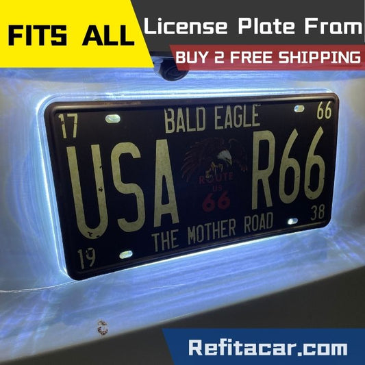 Universal Car LED Light Acrylic License Plate Fram